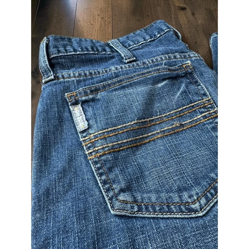 Cinch Silver Label Jeans Men 32x34 Blue Wide Leg Relaxed Fit Western Cowboy